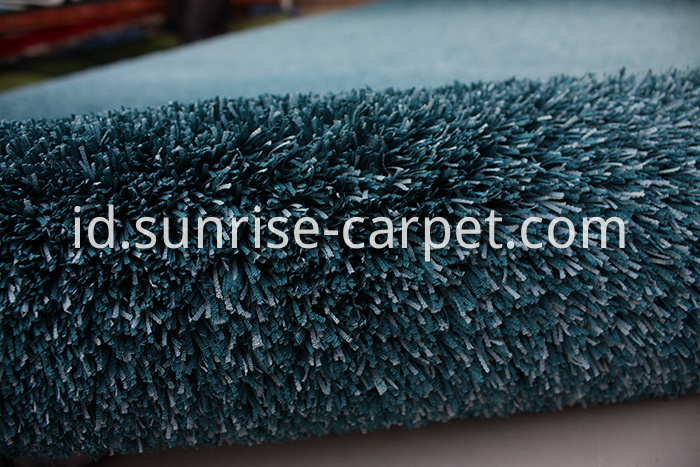 Fabric polyester gradational color floor carpet blue color 